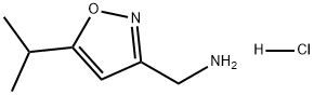 3-Isoxazolemethanamine, 5-(1-methylethyl)-, hydrochloride (1:1) Struktur